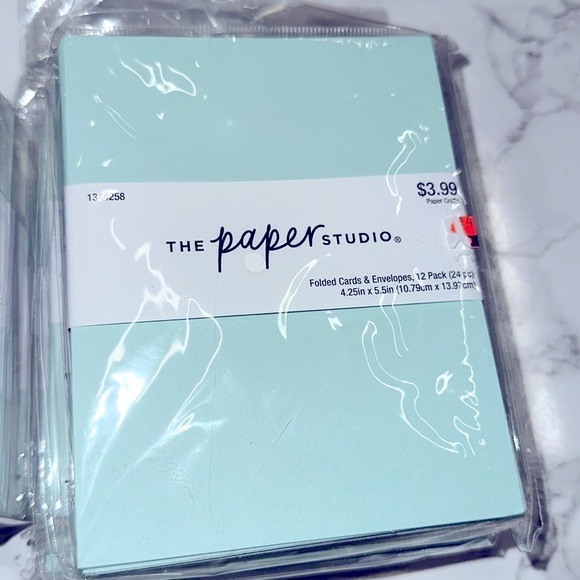 100 Mint Green and White Thank You Cards and 4 packs note cards with envelopes - Picture 2 of 6